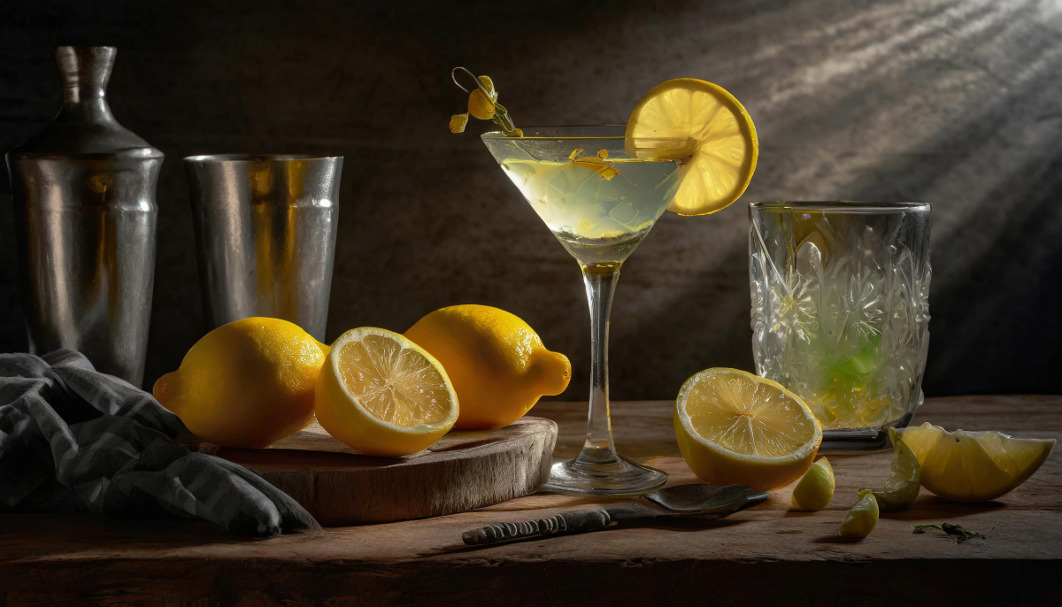 Drink med citron og lemon sodavand